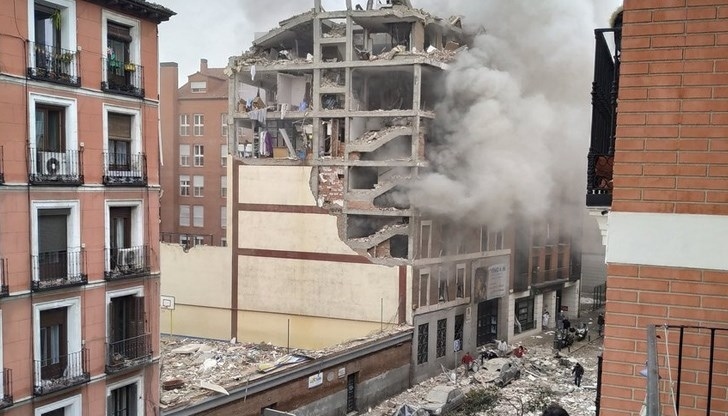 Силна експлозия в Мадрид, има ранени